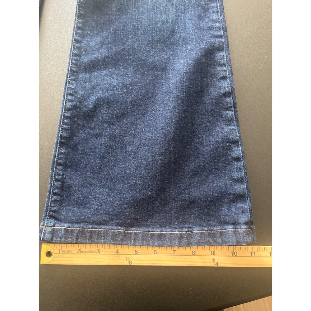 GAP 70's Flare High Rise Jeans Women's 16 Short Dark Wash Stretch Denim Blue - Picture 10 of 10